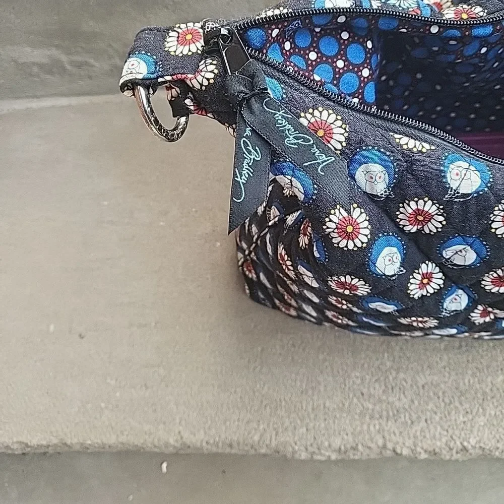 Vera Bradley Black and Blue Owl Hobo Bag